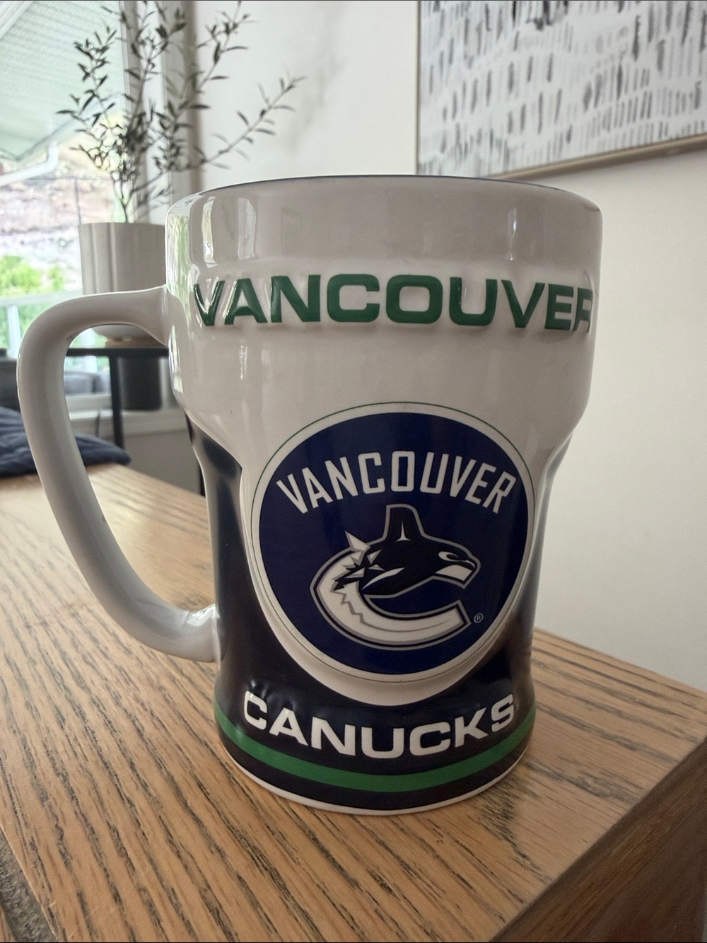 NHL Vancouver Canucks White, Blue, Green Ceramic Mug